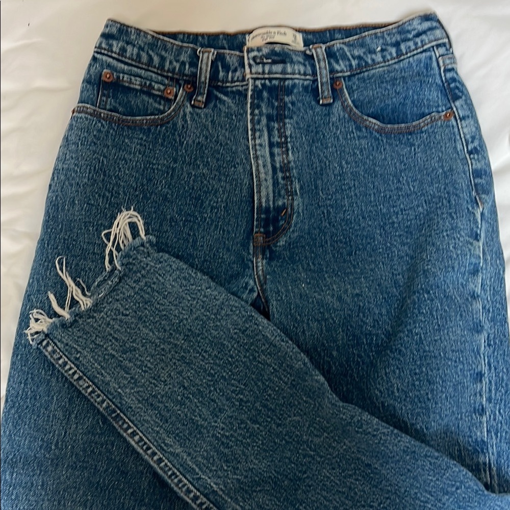 Abercrombie & Fitch Blue Straight Leg Jeans